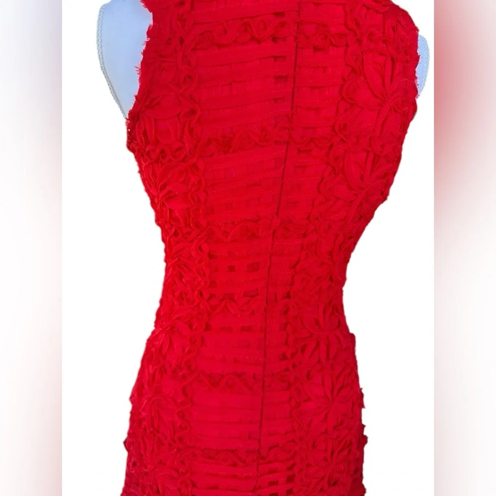 Endless Love Women’s Red Textured Maxi Dress Small NWT MSRP $185 Holiday Party - Picture 8 of 16